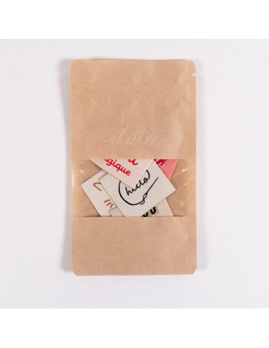 Conjunto de 5 etiquetas tecidas - Sortido Cozy