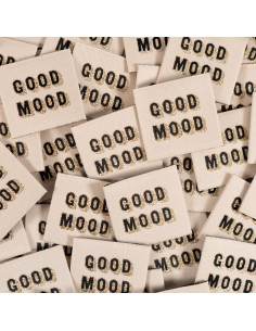 Conjunto de 5 etiquetas tecidas - Good Mood