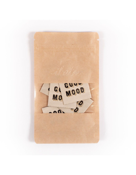 Conjunto de 5 etiquetas tecidas - Good Mood