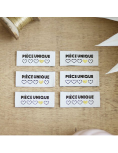 Conjunto de 6 etiquetas para costurar - Peça única