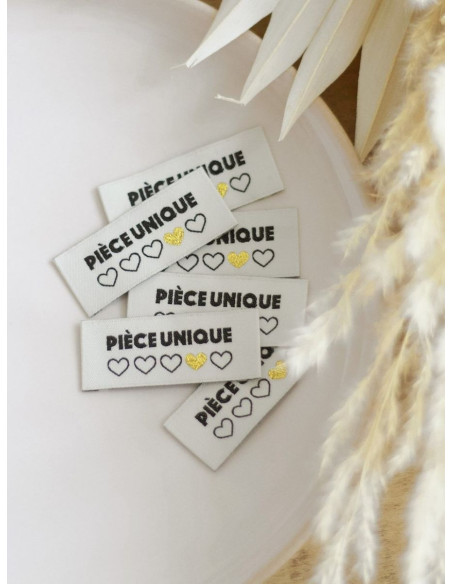 Conjunto de 6 etiquetas para costurar - Peça única