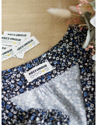 Conjunto de 6 etiquetas para costurar - Peça única