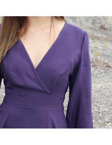 Tecido crepe de viscose roxo - Églantine & Zoé