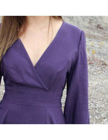 Tecido crepe de viscose roxo - Églantine & Zoé