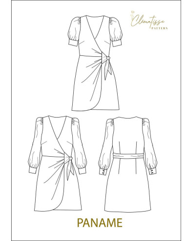 Padrão de vestido Paname - Clématisse Pattern
