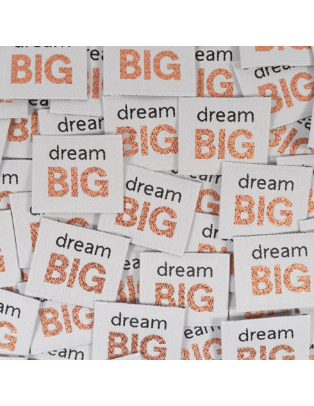 Conjunto de 5 etiquetas tecidas - Dream Big
