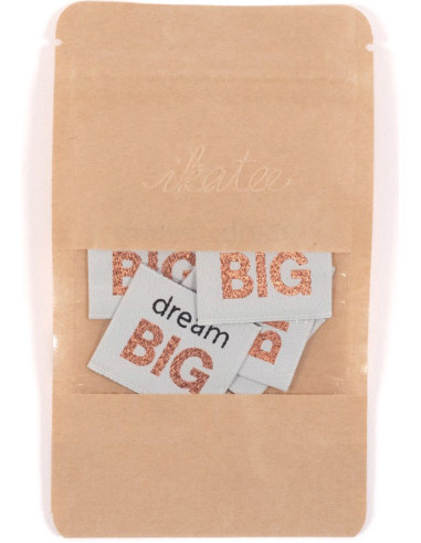 Conjunto de 5 etiquetas tecidas - Dream Big