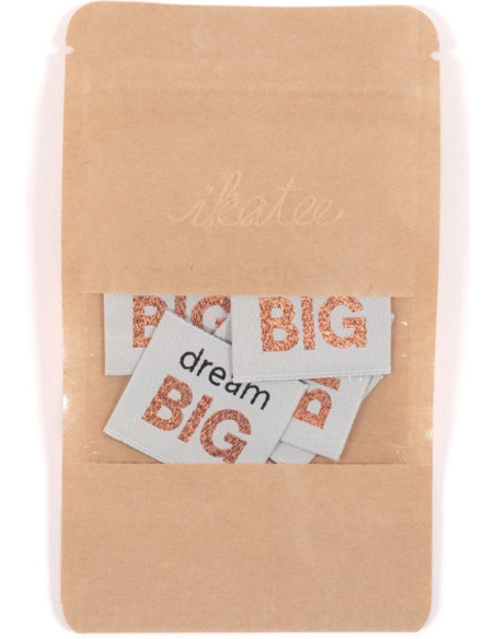 Conjunto de 5 etiquetas tecidas - Dream Big