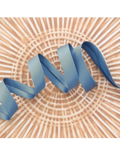 Viés de cetim - Cinza azul