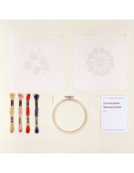 Kit duo bordado - Flores do Levante