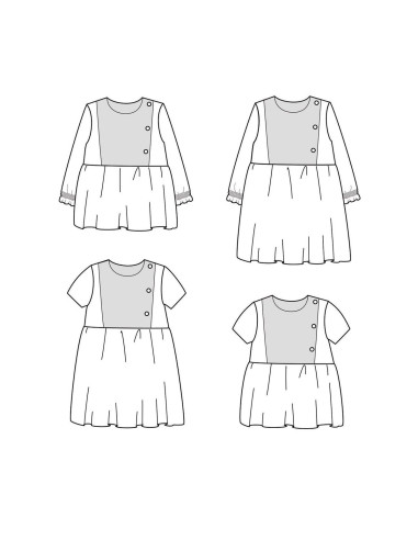 Molde de blusa ou vestido Palermo - Ikatee
