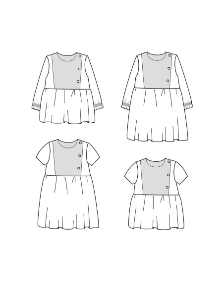 Molde de blusa ou vestido Palermo - Ikatee