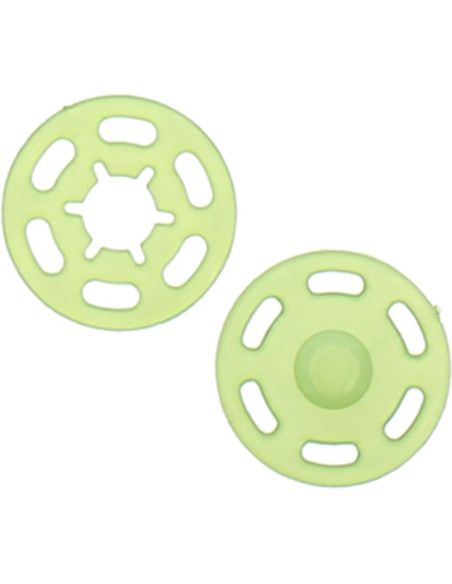 Botão de pressão de plástico - Verde amêndoa