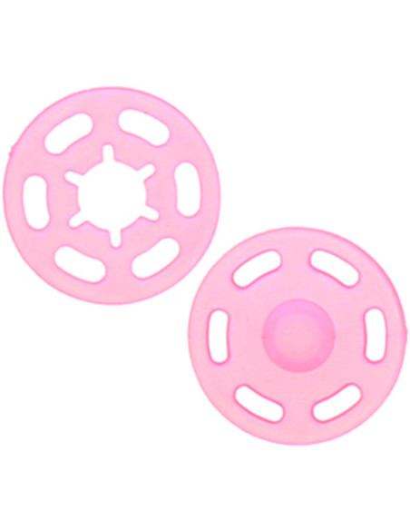 Botão de pressão de plástico - Rosa