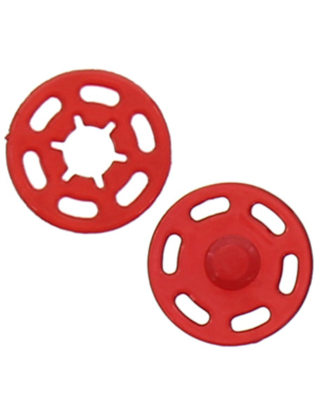Botão de pressão de plástico - Vermelho