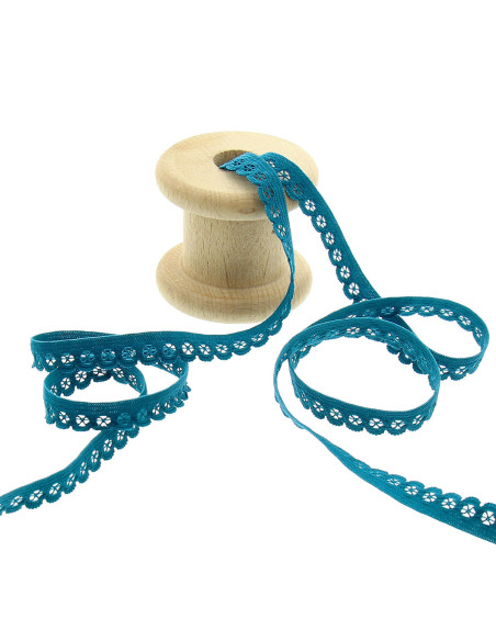 Calcinha de lingerie elástica - Azul petróleo