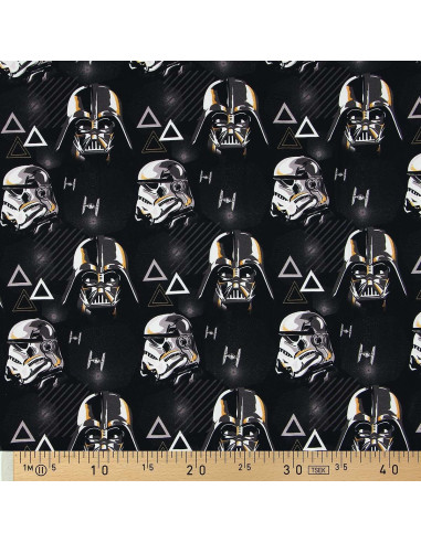 Tecido jersey Star Wars - Stormtrooper e Darth Vader