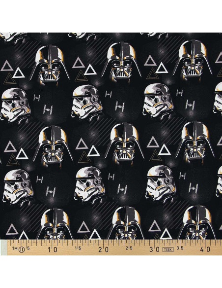 Tecido jersey Star Wars - Stormtrooper e Darth Vader