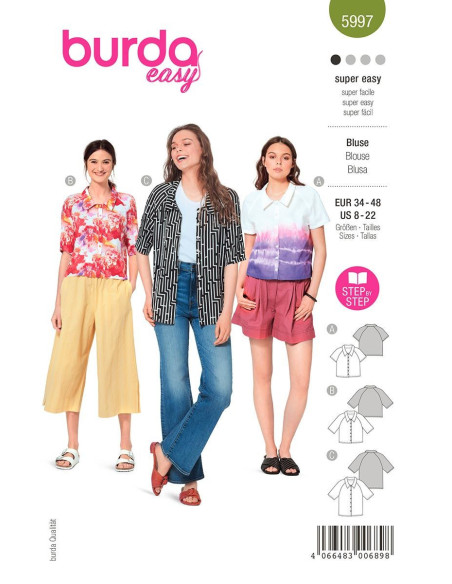 Molde de blusa - Burda 5997