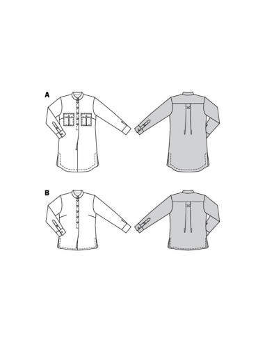 Molde de blusa - Burda 6001