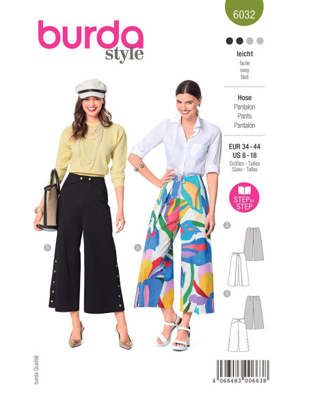 Molde de calça - Burda 6032