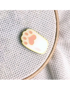 Porta-agulhas magnético - Pata de gato branca