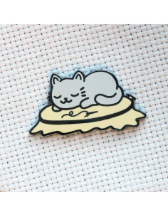 Porta-agulhas magnético - Gato a dormir 2