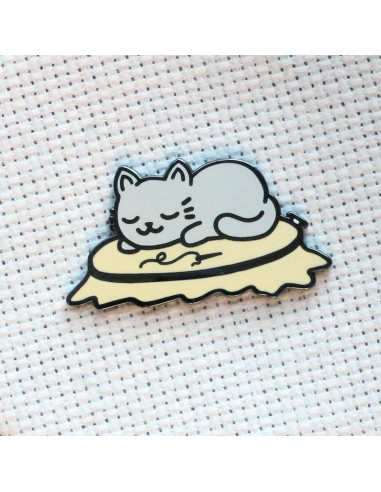 Porta-agulhas magnético - Gato a dormir