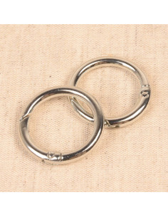 Conjunto de 2 anéis partidos para sacos 33 mm - Prata