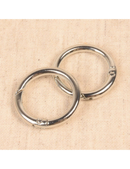 Conjunto de 2 anéis partidos para sacos 33 mm - Prata