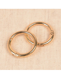 Conjunto de 2 anéis partidos para sacos 33 mm - Ouro