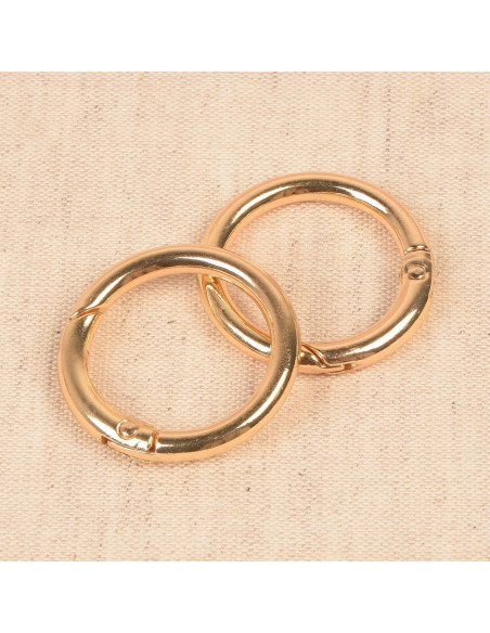 Conjunto de 2 anéis partidos para sacos 33 mm - Ouro