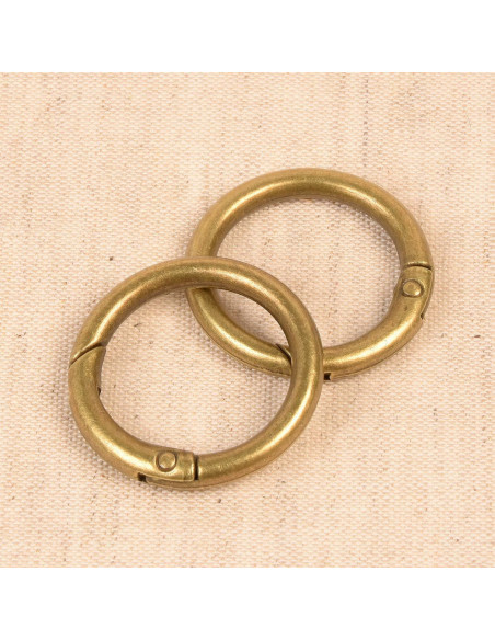 Conjunto de 2 anéis partidos para sacos 33 mm - Bronze