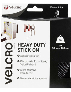 VELCRO® Brand Fita adesiva de fixação extrema 50mm x 2,5M preto