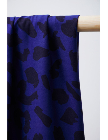 Tecido sarja viscose - Urban Leo azul cobalto