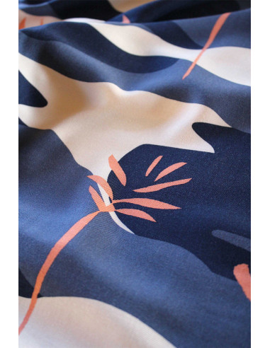 Tecido crepe de viscose Solis azul - Églantine & Zoé