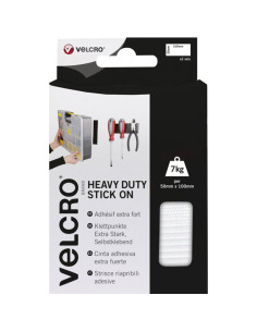 VELCRO® Brand Tiras autoadesivas de fixação extrema 50mm x 100mm x 2 Branco