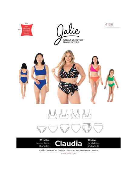 Molde de biquínis Claudia - Jalie 4136