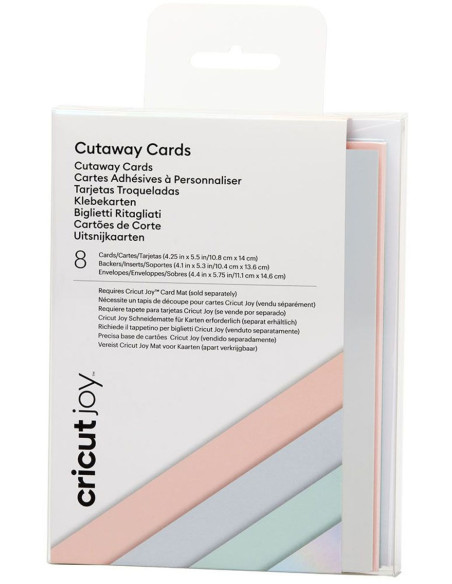 Conjunto de 8 cartões adesivos com envelopes R20 Pastel Cricut
