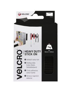 VELCRO® Brand Tiras autoadesivas de fixação extrema 50mm x 100mm x 2 Preto