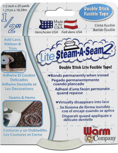 Fita adesiva dupla face Lite Steam-A-Seam2 - 1,27 cm x 18,29 m