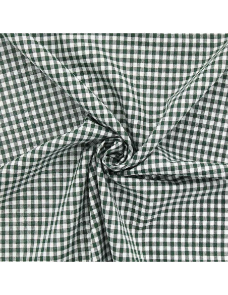 Tecido Vichy grandes quadrados - Verde garrafa