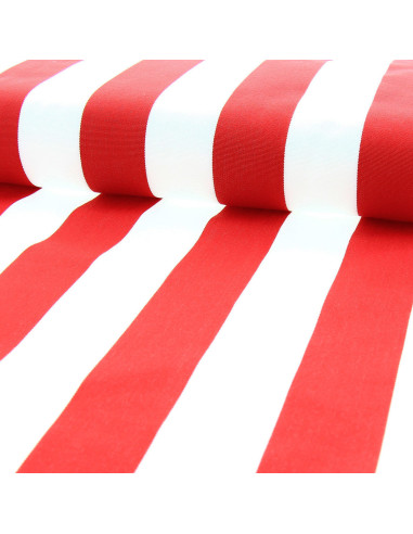 Tela de espreguiçadeira - Branco e vermelho