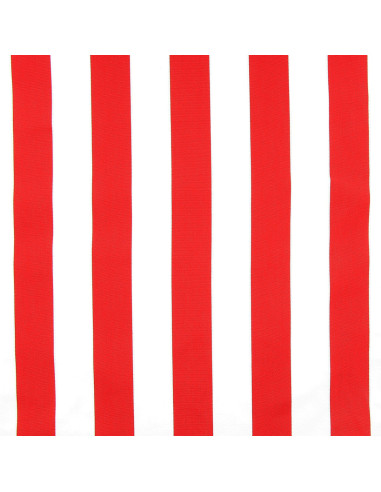 Tela de espreguiçadeira - Branco e vermelho