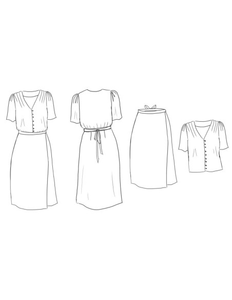 Molde de vestido Pénélope - Maison Fauve