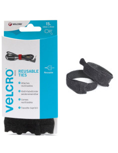 VELCRO® ONE-WRAP® Fitas de fixação 12mm x 20cm x 15 preto