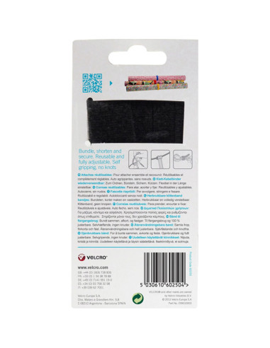 VELCRO® ONE-WRAP® Fitas de fixação 12mm x 20cm x 5 multicoloridas