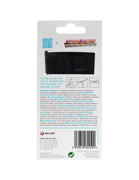 VELCRO® ONE-WRAP® Fitas de fixação 12mm x 20cm x 5 multicoloridas