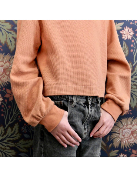 Padrão de sweatshirt curta Vancouver kids - Ikatee