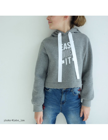 Padrão de sweatshirt curta Vancouver kids - Ikatee